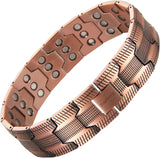 Copper Bracelet for Men 3X Magnetic Bracelets 99.99% Pure Copper Wristband Adjustable Jewelry Gift with Sizing Tool