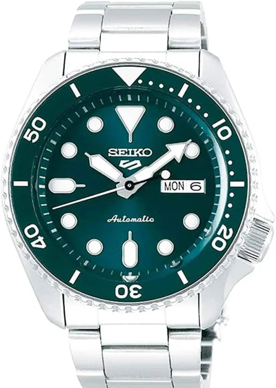 Automatic Watch for Men - 5 Sports - Day/Date Calendar, Lumibrite Hands and Markers, and Rotating Bezel, 100M Water-Resistant
