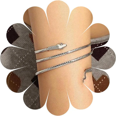 Vintage Snake Bracelet - Punk Snake Bangle Armlet Serpent Arm Cuff for Women