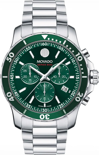 Series 800 Men'S Watch - Swiss Quartz Chronograph Movement, Stainless Steel Link Bracelet - 20 ATM Water Resistance - Luxury Fashion Timepiece for Him - 42Mm