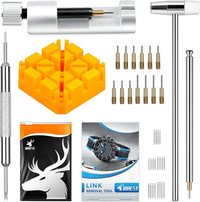 Watch Link Removal Tool, Watch Band Tool Kit, Repair Kit for Watch Bracelet Adjustment and Replacement and Resizing, with User Manual, Watch Link Remover, 20PCS Spring Bars, 13PCS Spare Needle
