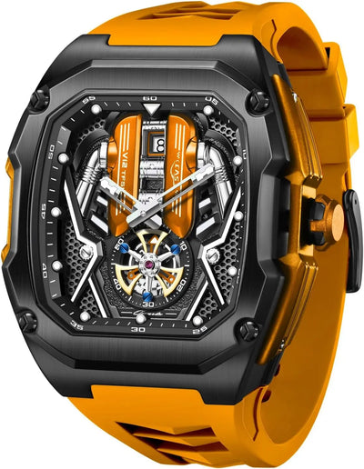 Mens Watches, Wrist Watches Luminous Design, Big Face Fashion Quartz Black Watch 30ATM, Casual Watch for Men Unique Gifts for Men